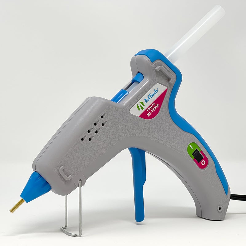 AdTech Pro 75 Full Size Hot Glue Gun Kit  Includes 3 Nozzles  Features Artistick Stringless Hot Glue Sticks 75Watt Powerful Heater Ergonomic Design