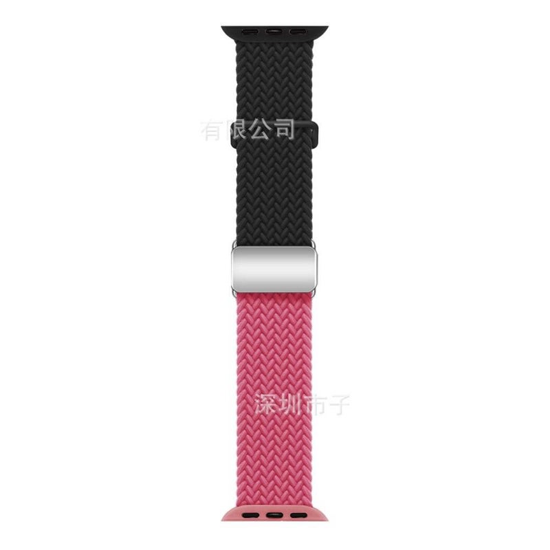 سوار ساعة ذكية سوار نايلون حلقي متوافق باللون Starlight قابل للتعديل مع Apple Watch 38/40/41/42/44/45/49mm بملاءمة قابلة للتعديل وحزام بديل - Image 5
