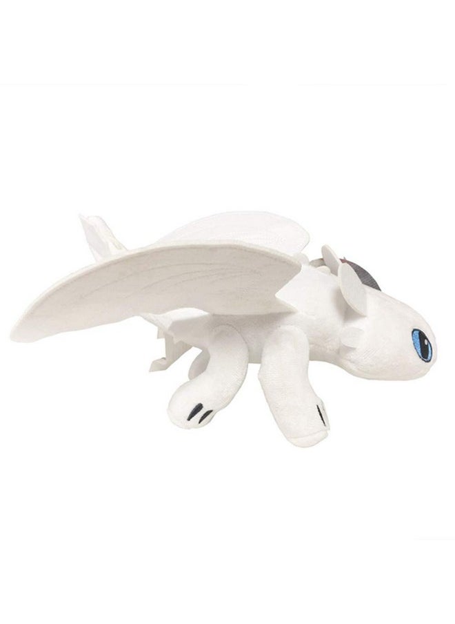 Yamadura - How To Train Your Dragon Light Fury Toothless Light Fury Stuffed Animal Plush Doll Toy Dragons Defenders Of Berk 10Inch - Image 1