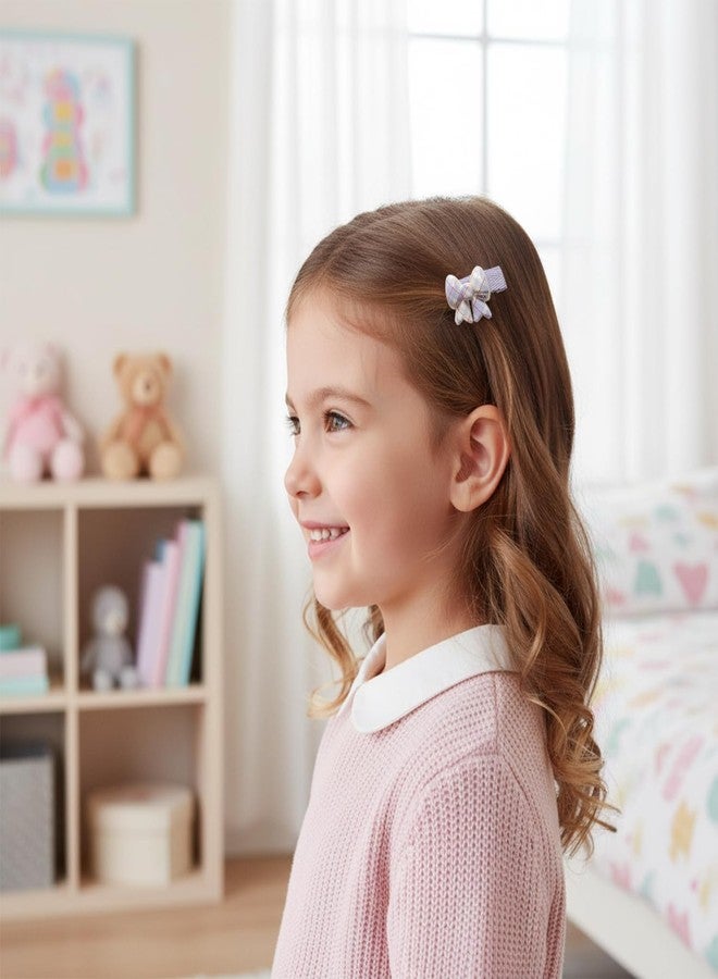 KARP 20PCS Bow Hair Clips for Girls - Cute Gingham & Polka Dot Bow Barrettes for Toddlers, Kids & Babies - Colorful Resin Hair Accessories for Daily Use, School & Gifts (Hair Pin (K2508)-Style-3) - Image 2