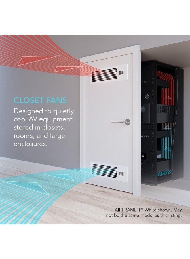 AC Infinity AIRFRAME T7 Black, High-Airflow Cooling Fan System 17", Exhaust Airflow, for AV Equipment Rooms, Closets, and Enclosures - Image 2