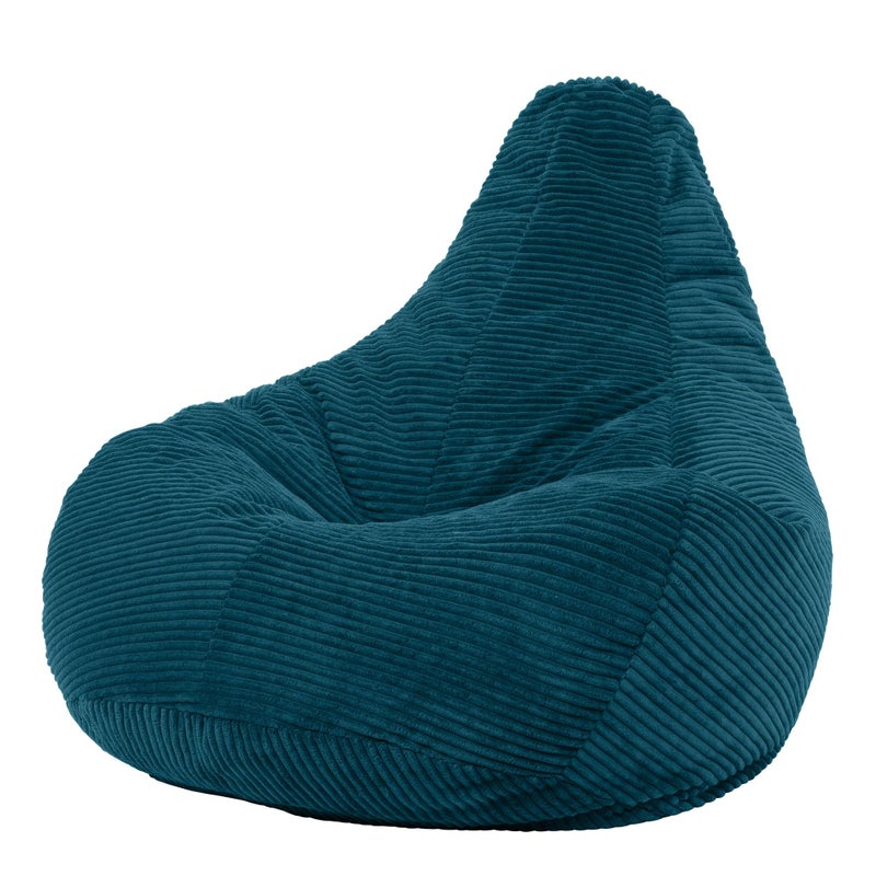 icon Dalton Cord Recliner Bean Bag Teal Green Large Adult Bean Bag Chair with Filling Included Comfy Chair Living Room Furniture Bedroom Furniture