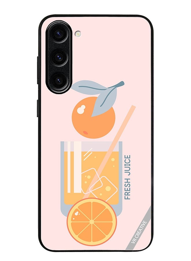 VR CREATIVE Protective Case Cover For Samsung Galaxy S23 Orange Juice Design Multicolour - Image 1