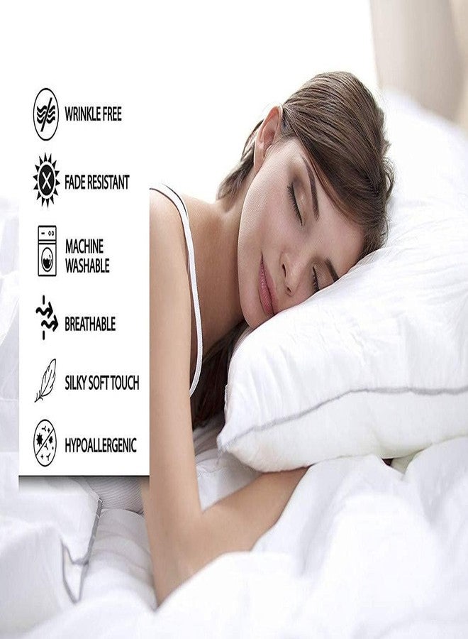 SEM B GRA Oxford Pillow Cover Set of 2 Cotton (455 TC) with Zipper Closure,(18 x 28 Inches, Dark Bule, 2 Pieces,Cotton,Zip Closure) - Image 5