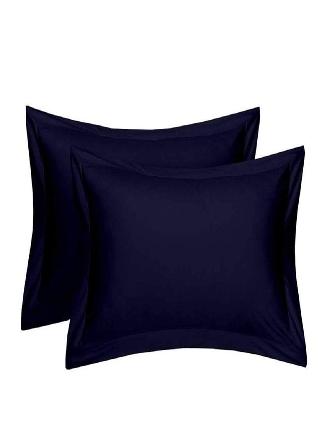SEM B GRA Oxford Pillow Cover Set of 2 Cotton (455 TC) with Zipper Closure,(18 x 28 Inches, Dark Bule, 2 Pieces,Cotton,Zip Closure) - Image 1
