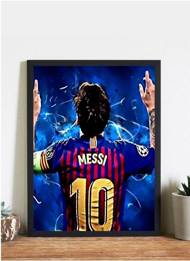 URBANTRANDS URBANTRANDS Lionel Messi Wall art with Frame  - Image 1