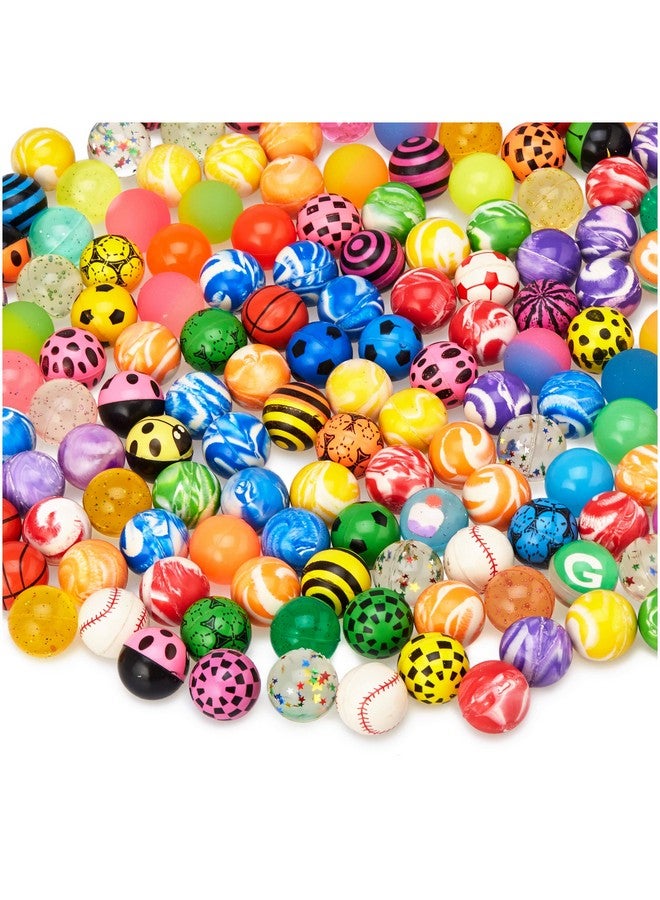 MATICAN 100-Pack Bouncy Balls Bulk, Assorted Design 1.25" Rubber High Bouncing Balls for Kids, Party Favors, Carnival Prizes, 1.25-Inch - Image 1