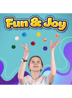 MATICAN MATICAN 100-Pack Bouncy Balls Bulk, Assorted Design 1.25" Rubber High Bouncing Balls for Kids, Party Favors, Carnival Prizes, 1.25-Inch  - Image 3