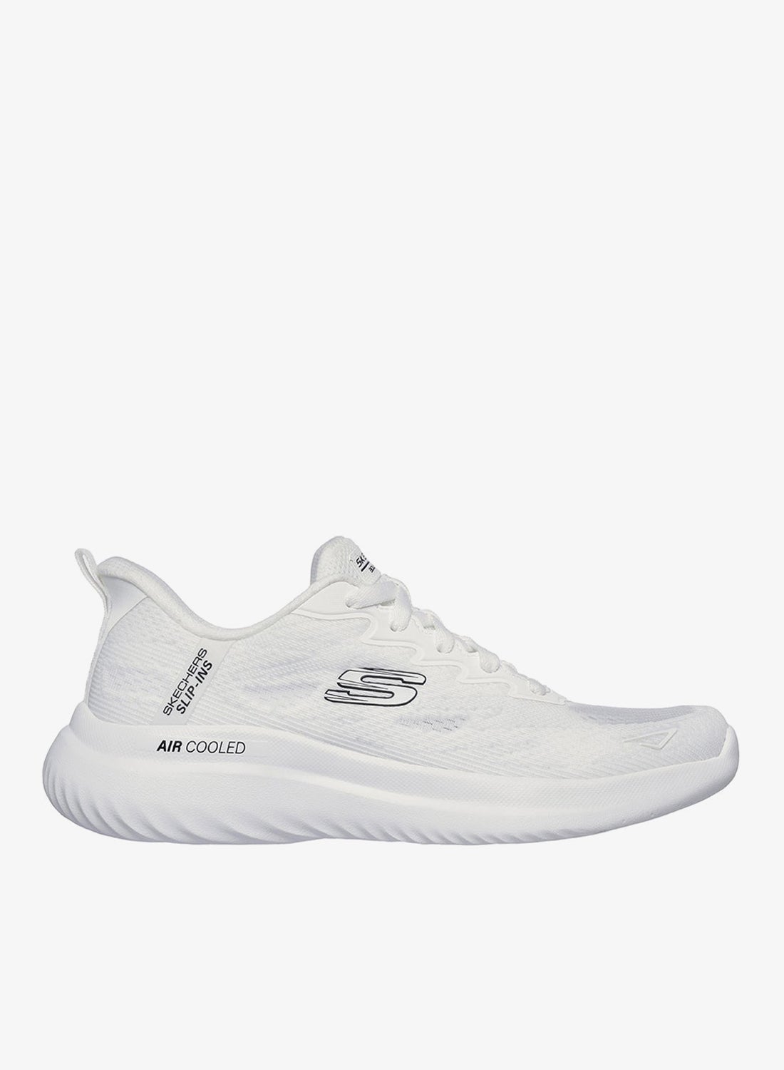 all white skechers memory foam
