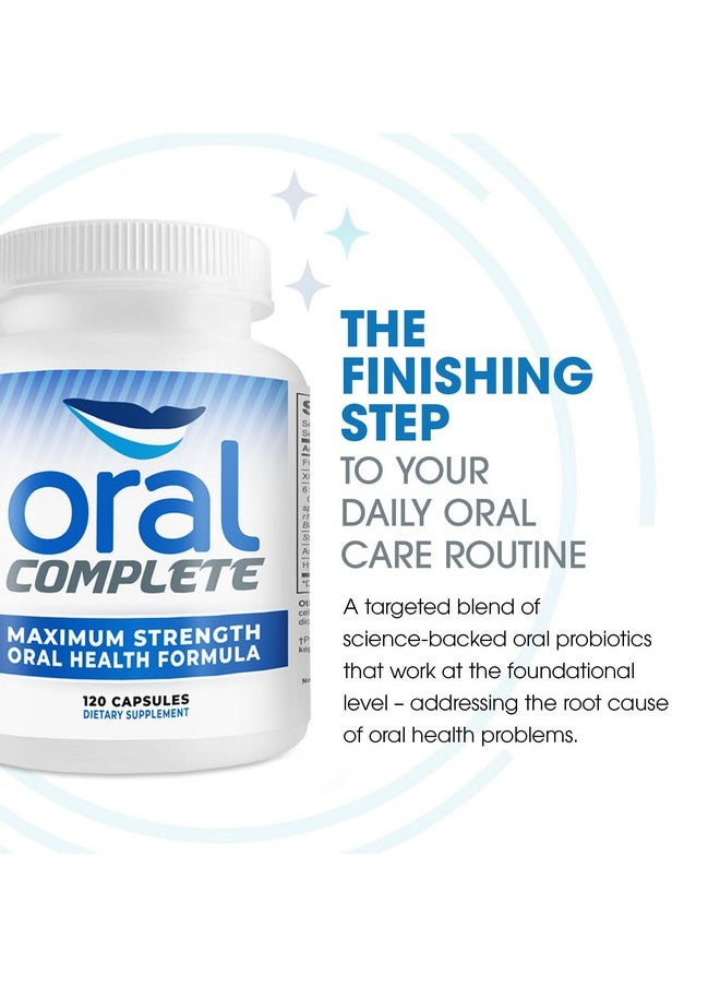 Instant Brands - Oral Complete 11-in-1 Dental Probiotics, Bad Breath Treatment Halitosis Tonsil Stone with Non-GMO with BLIS K12, Ashwagandha and Collagen, 120 Capsules - Image 1