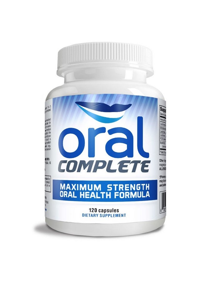 Instant Brands - Oral Complete 11-in-1 Dental Probiotics, Bad Breath Treatment Halitosis Tonsil Stone with Non-GMO with BLIS K12, Ashwagandha and Collagen, 120 Capsules - Image 1