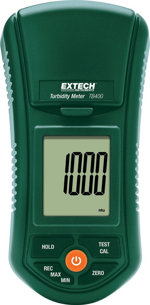 Extech TB400 Portable Turbidity Meter Measures 001 to 1000 NTU Includes Calibration Standards Batteries and Hard Case