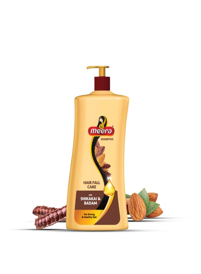 Meera Shampoo Hairfall Care, With Goodness Of Badam and Shikakai, For Men And Women, 340ml - Image 1