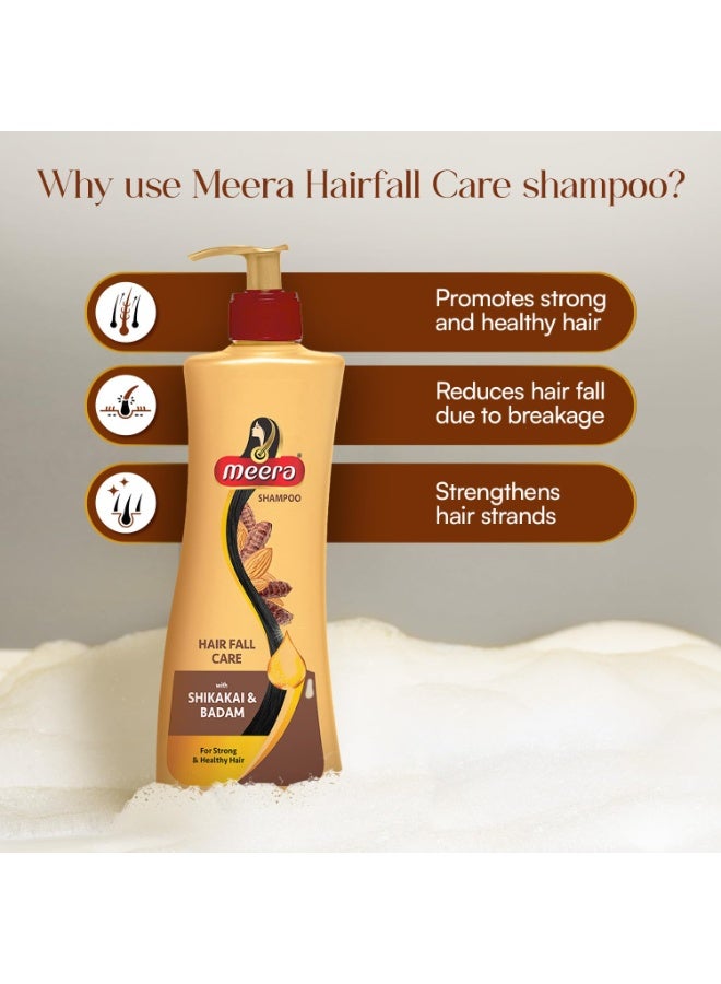 Meera Shampoo Hairfall Care, With Goodness Of Badam and Shikakai, For Men And Women, 340ml - Image 4