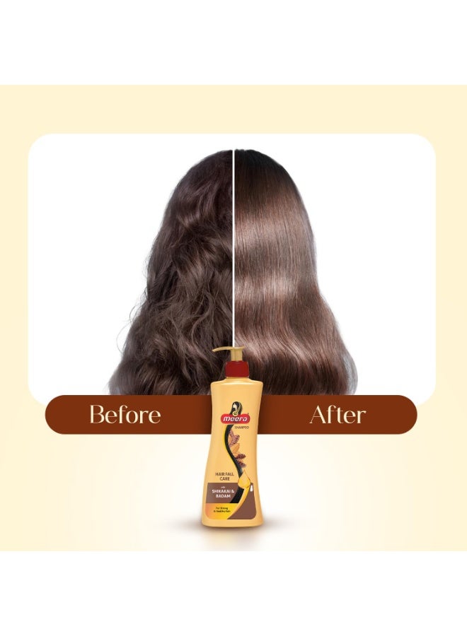 Meera Shampoo Hairfall Care, With Goodness Of Badam and Shikakai, For Men And Women, 340ml - Image 3