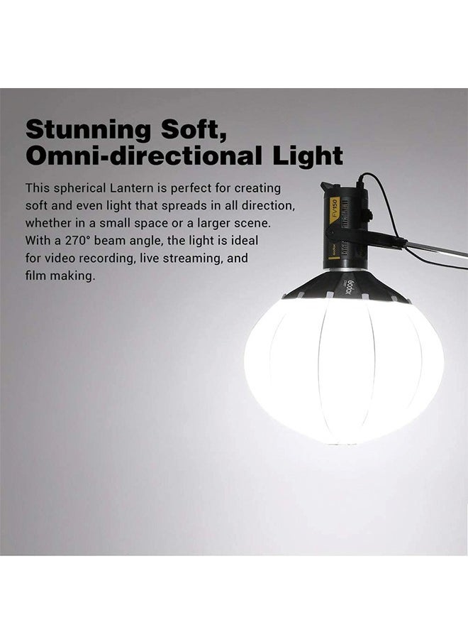 Godox - GODOX Softbox Lantern Softbox CS-65D 65cm Bowens Mount Softbox Soft Light Modifier for Aputure 300D Mark II 120D SL-60W VL150 SL150WII FV150 AD200PRO AD300 AD400PRO AD600 VL300 VL200 UL150 - Image 1