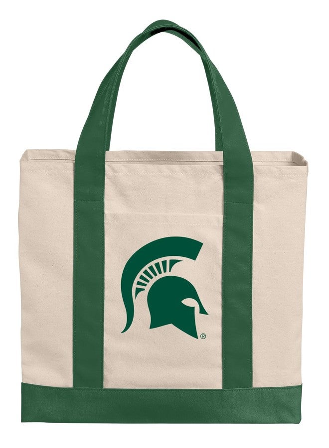 Broad Bay Michigan State Tote Bags NATURAL CANVAS Michigan State Tote Bag - Image 1