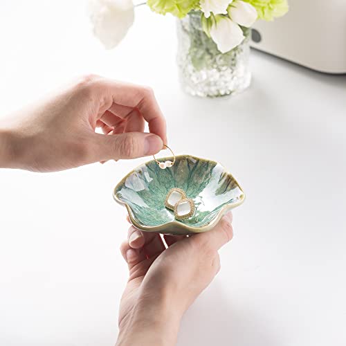 Mecaikru Ring Dish, Ceramic Trinket Tray, Small Dish for Jewelry, Key Bowl, Ring Tray for Jewelry, for Friends Sisters Daughter Mother - Image 3
