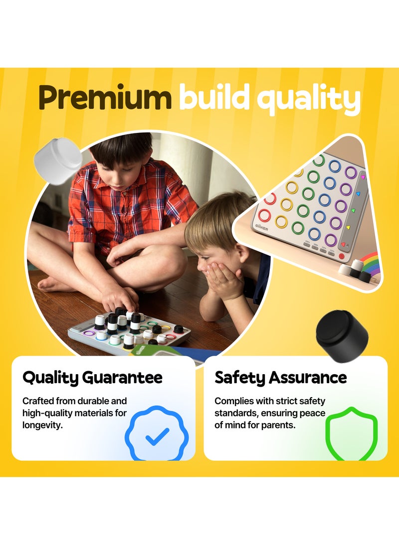 GiiKER Smart Four Puzzle Games, 3D AI-Powered 4 in a Row Game, Travel Games for Ages 4-12 and up, Strategy Board Games wih Integrated Referee for 1-2 Players, Birthday Gifts for Kids Educational Toy - Image 5