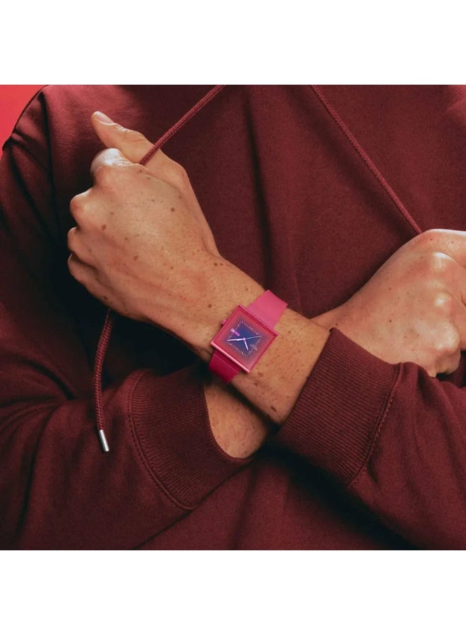Swatch What If - Square SO34R700 Squarely Berry Watch - Image 3