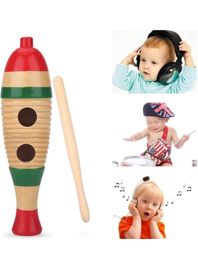 MegArya Guiro Wood Percussion Instrument Fish Style Guiro Instrument Children's Musical Instrument Colourful Guiro Gifts for Children - Image 5