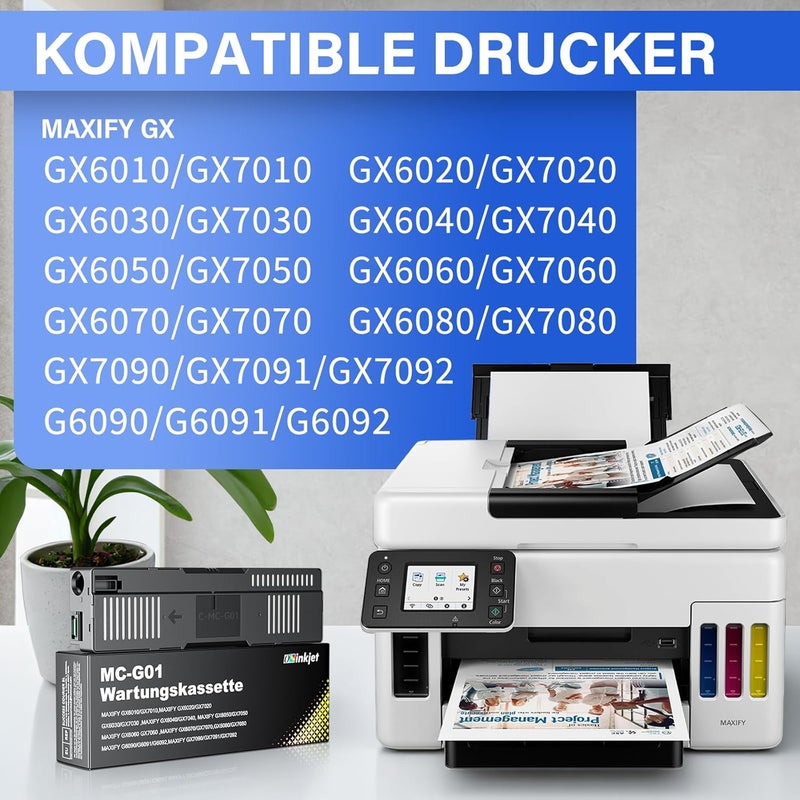 MC-G01 خرطوشة الصيانة المتوافقة مع Canon Maxify GX6050 GX7050، خرطوشة الصيانة MC-G01 لـ Maxify GX6010 GX7010 GX6020 GX7020 GX6030 GX7030 GX6040 GX7040 GX6060 GGX7060 GX6070 - Image 3