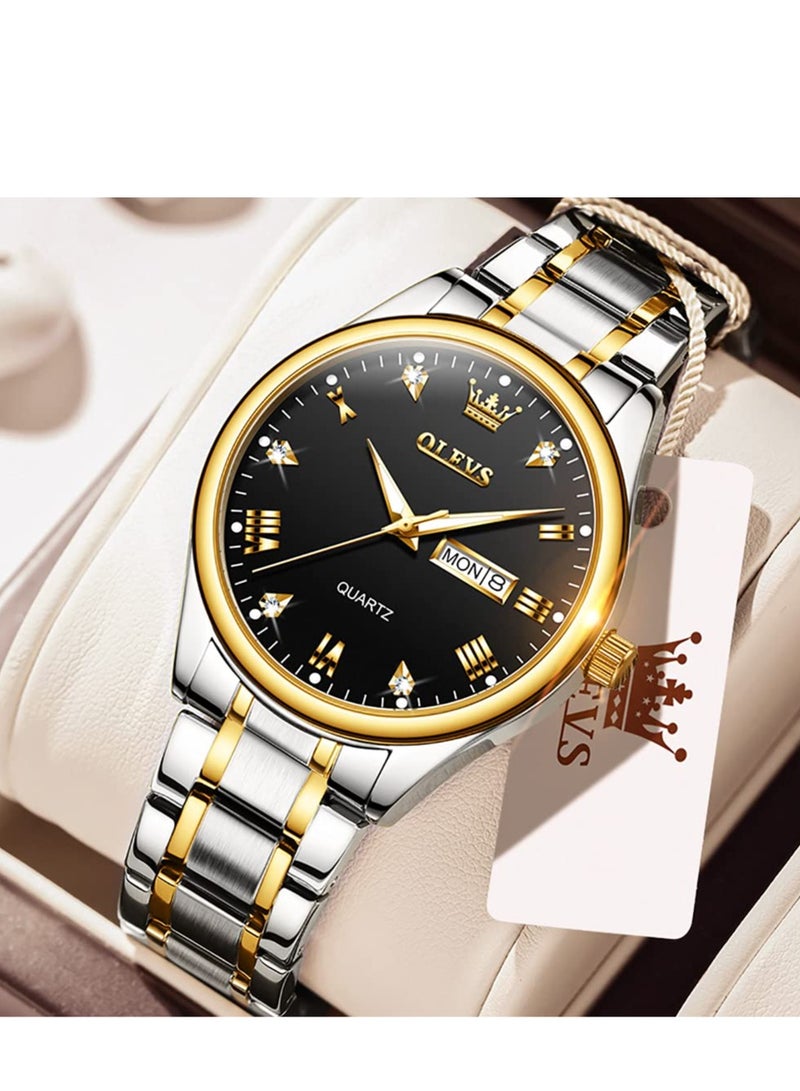 أوليفز ساعات رجالية كوارتز انالوج بعقارب من الستانلس ستيل مقاومة للماء 5563 - Image 1