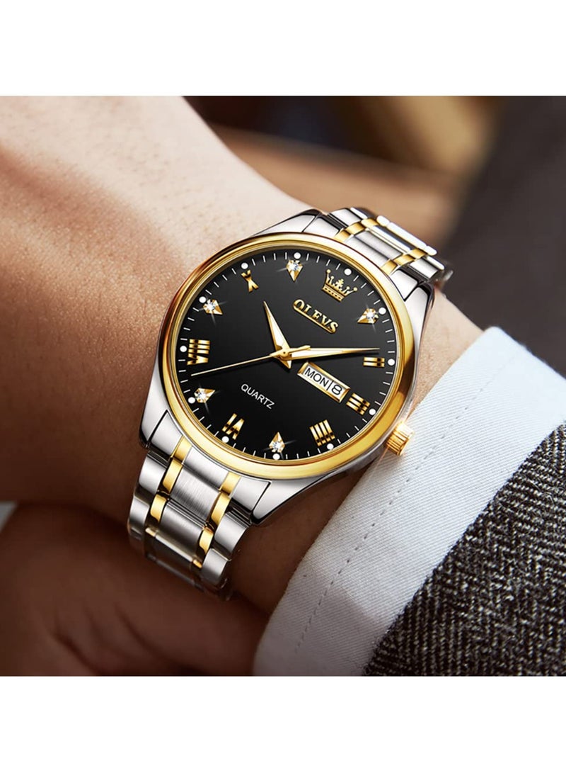 أوليفز ساعات رجالية كوارتز انالوج بعقارب من الستانلس ستيل مقاومة للماء 5563 - Image 4