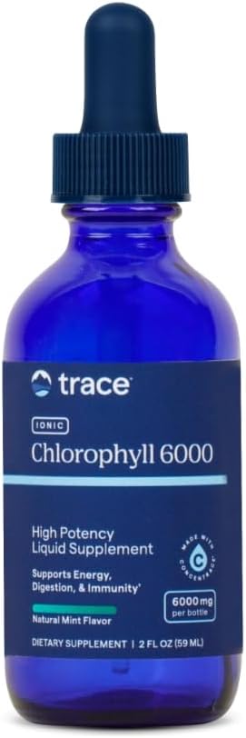 Trace Minerals Concentrated Ionic Chlorophyll  Natural Cleanse Support Health Supplement  Supplement to Support Immune System Health  Aids Digestive Health  Natural Mint 2 fl oz 120 Servings - Image 1