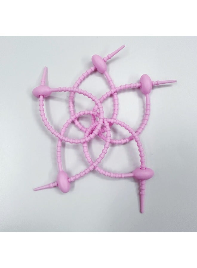 Loquat 220mm Tadpole Self-locking Data Cable Tie Storage Belt DIY Keychain Jewelry Blind Box Fashion Play Pendant Manufacturer-Color:Pink (21.5cm) - Image 1