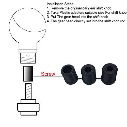 Abfer 5" Red Shift Knob, Aluminum Alloy Weighted Shifter Knobs Metal Gear Lever Stick Handle Fit Most Automatic Manual Vehicle - Image 4
