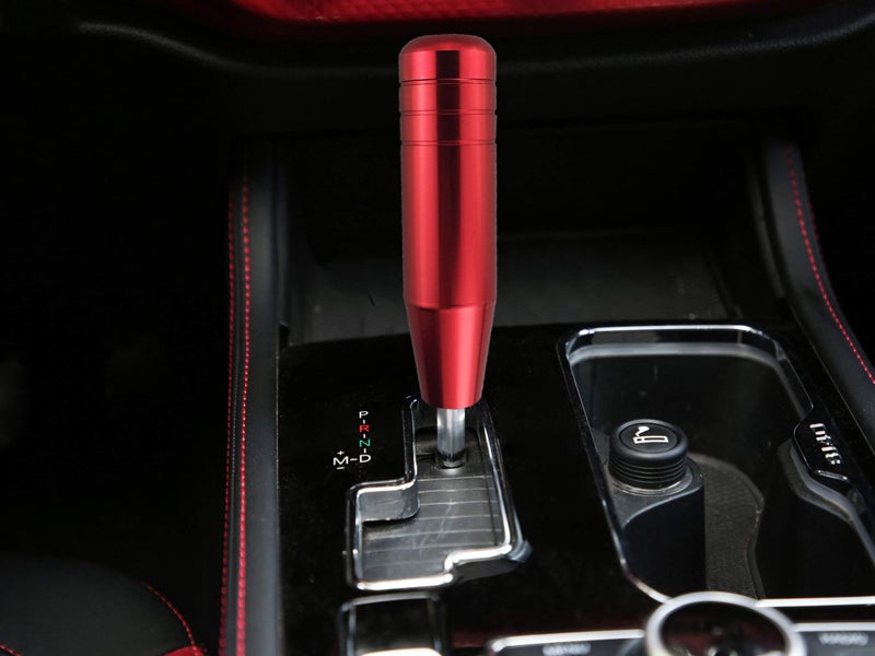 Abfer 5" Red Shift Knob, Aluminum Alloy Weighted Shifter Knobs Metal Gear Lever Stick Handle Fit Most Automatic Manual Vehicle - Image 3