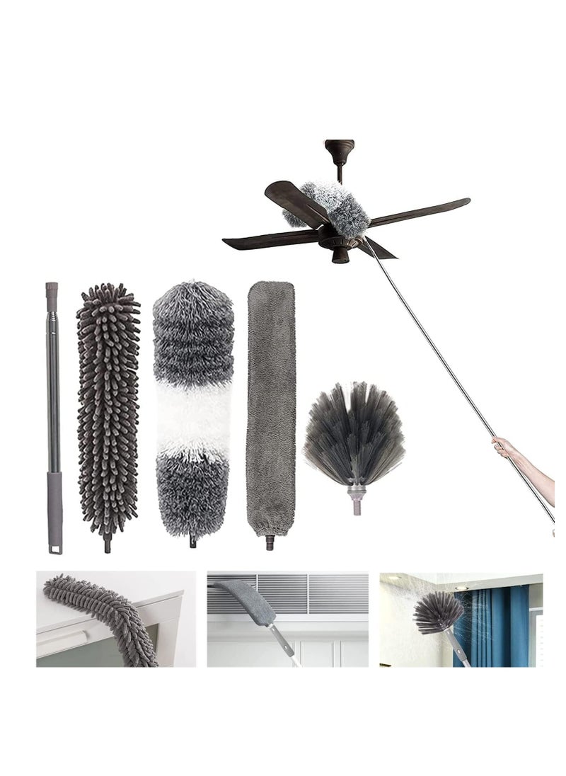 Microfiber Feather Duster with Extendable Pole (5-Piece set)