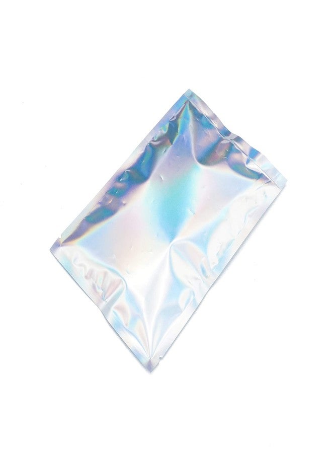 QQ Studio 100 PCS Metallic Mylar Foil Open Top Sealable Bags (8x12cm(3.1x4.7"), 100x Holographic) - Image 1
