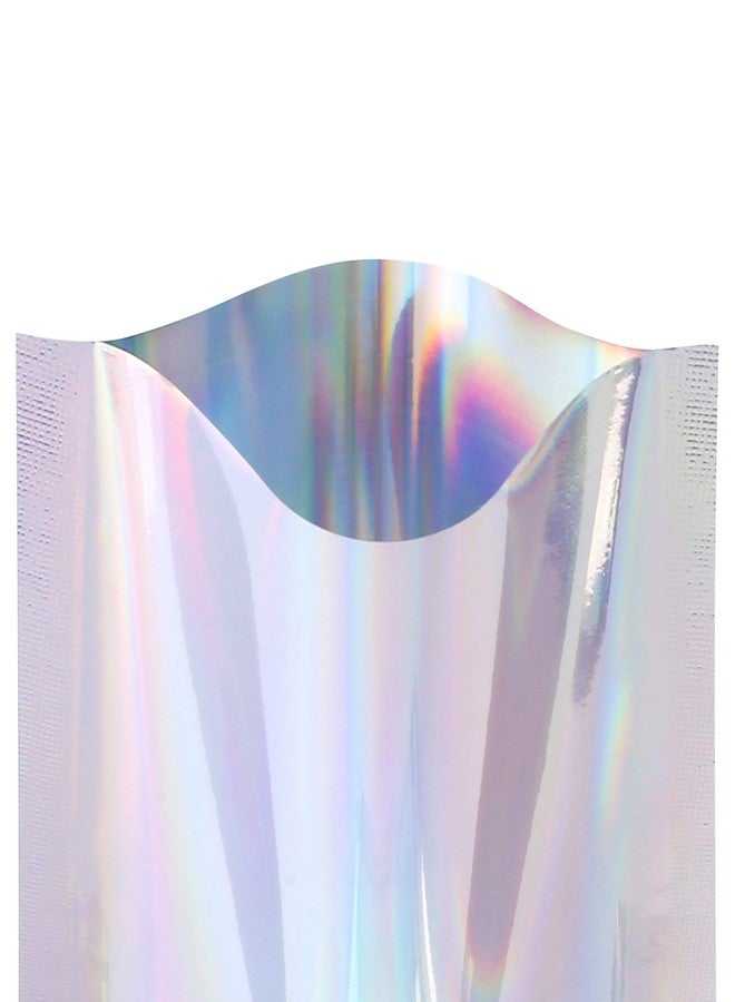 QQ Studio 100 PCS Metallic Mylar Foil Open Top Sealable Bags (8x12cm(3.1x4.7"), 100x Holographic) - Image 5