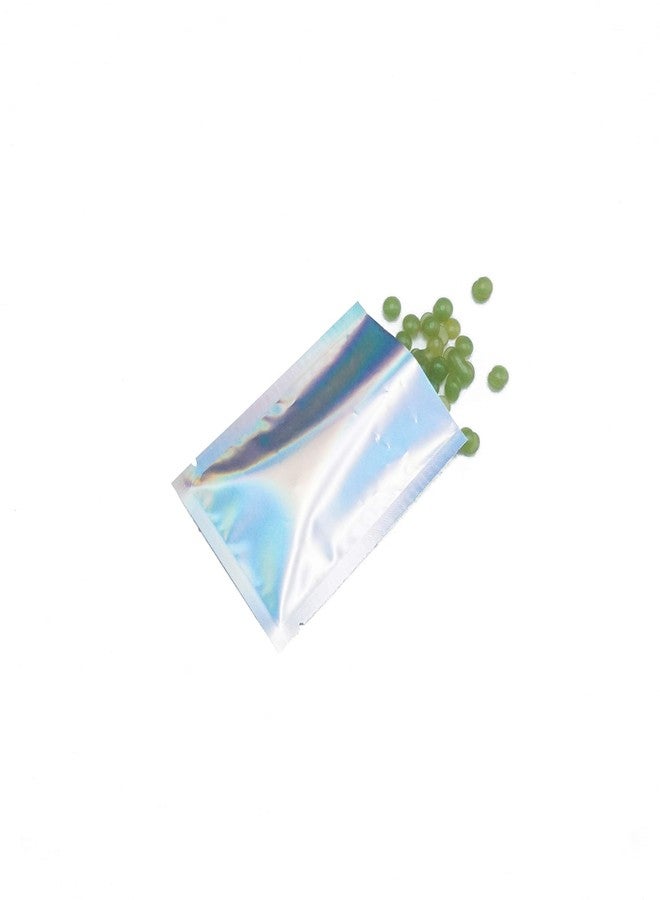 QQ Studio 100 PCS Metallic Mylar Foil Open Top Sealable Bags (8x12cm(3.1x4.7"), 100x Holographic) - Image 3