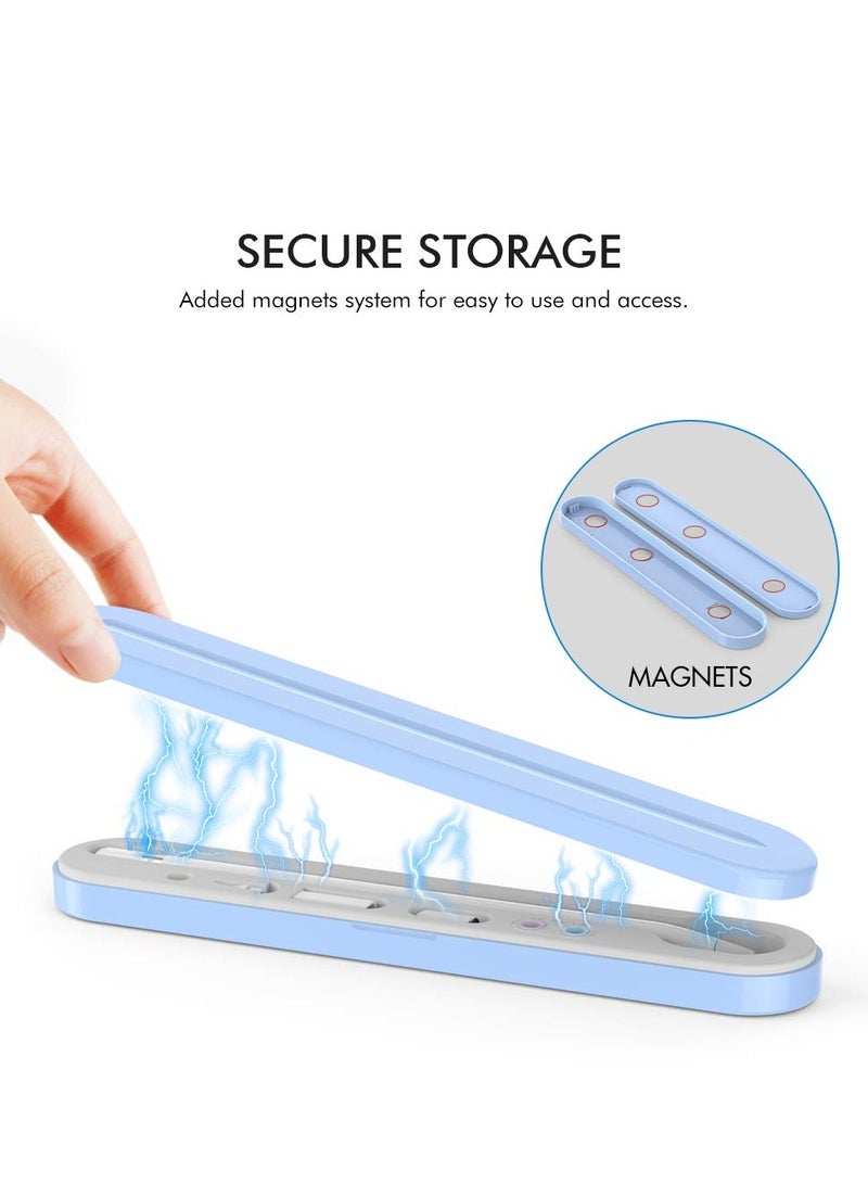 Portable Pen Pouch for Apple Pencil 2nd Generation and 1st Generation Magnetic Nib Holder Compact Accessory Organizer Capacitive Nib Sleeve Pen Case (Blue)  - Image 5