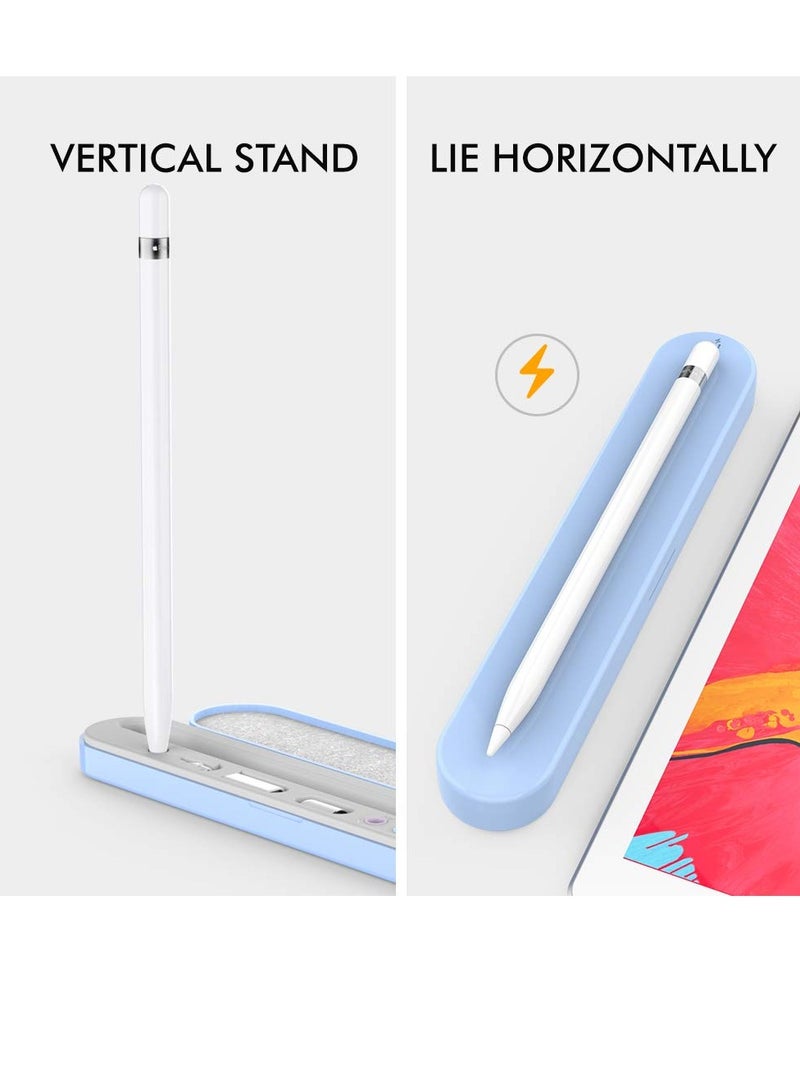 Portable Pen Pouch for Apple Pencil 2nd Generation and 1st Generation Magnetic Nib Holder Compact Accessory Organizer Capacitive Nib Sleeve Pen Case (Blue)  - Image 3