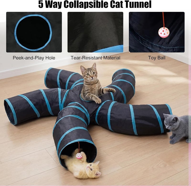 Levesica Cat Tunnel 5 Way Collapsible S-Shape - Image 4