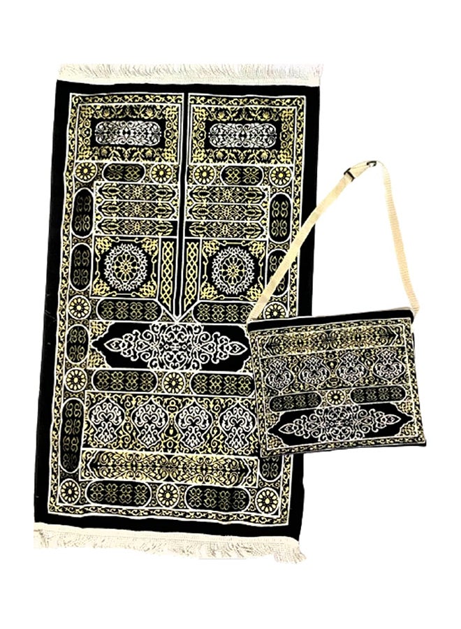 Embroidered Plush Prayer Rug With A Bag 