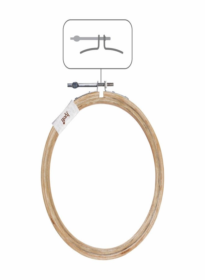 Jyoti Embroidery Hoop, Wooden Round Adjustable, (3 Pieces of 7 Inches with Steel Fitting), Easily Loosen/Tighten, Cross Stitch Hoop Ring for Sewing, Needlework, Craft Projects & Ornaments - Pack of 3 - Image 5