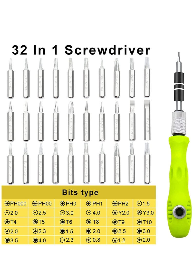 32 in 1 Small Screwdriver Set, Mini Magnetic Contains 30 Bits Precision Repair Tool Kit, Universal Torx Sets for Eyeglass, Watch, Phones, Laptop, Computers, Toys - Image 2