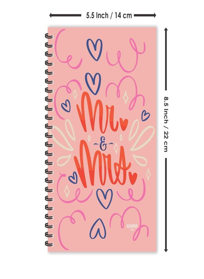 ESCAPER مفكرة إسكيبر للسيد والسيدة | مسطرة - مقاس A5 - 8.5 × 5.5 بوصة | مفكرة أنيقة للأزواج | مفكرة ذكرى زواج | مفكرة حب للأزواج | مفكرة للمكتب | مفكرة كهدية - Image 5