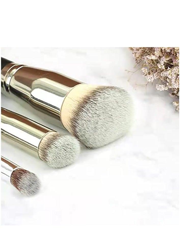 KASTWAVE 3 PCS Foundation Concealer Brushes Under Eye Mini Angled Brush Nose Contour Brush Small Makeup Foundation Brushes for Blending Liquid Cream and Powder Buffing Stippling - Image 2