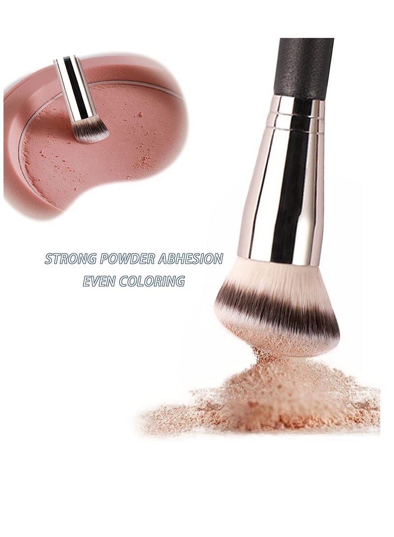 KASTWAVE 3 PCS Foundation Concealer Brushes Under Eye Mini Angled Brush Nose Contour Brush Small Makeup Foundation Brushes for Blending Liquid Cream and Powder Buffing Stippling - Image 5