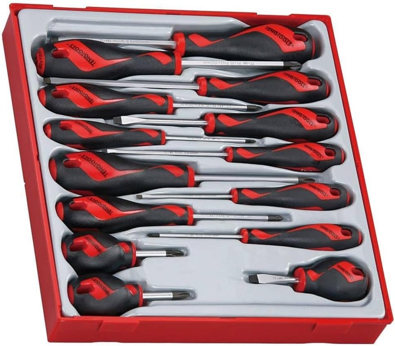 Teng Tools 14 Piece Flat, PH, PZ Screwdriver Set - TTD914N