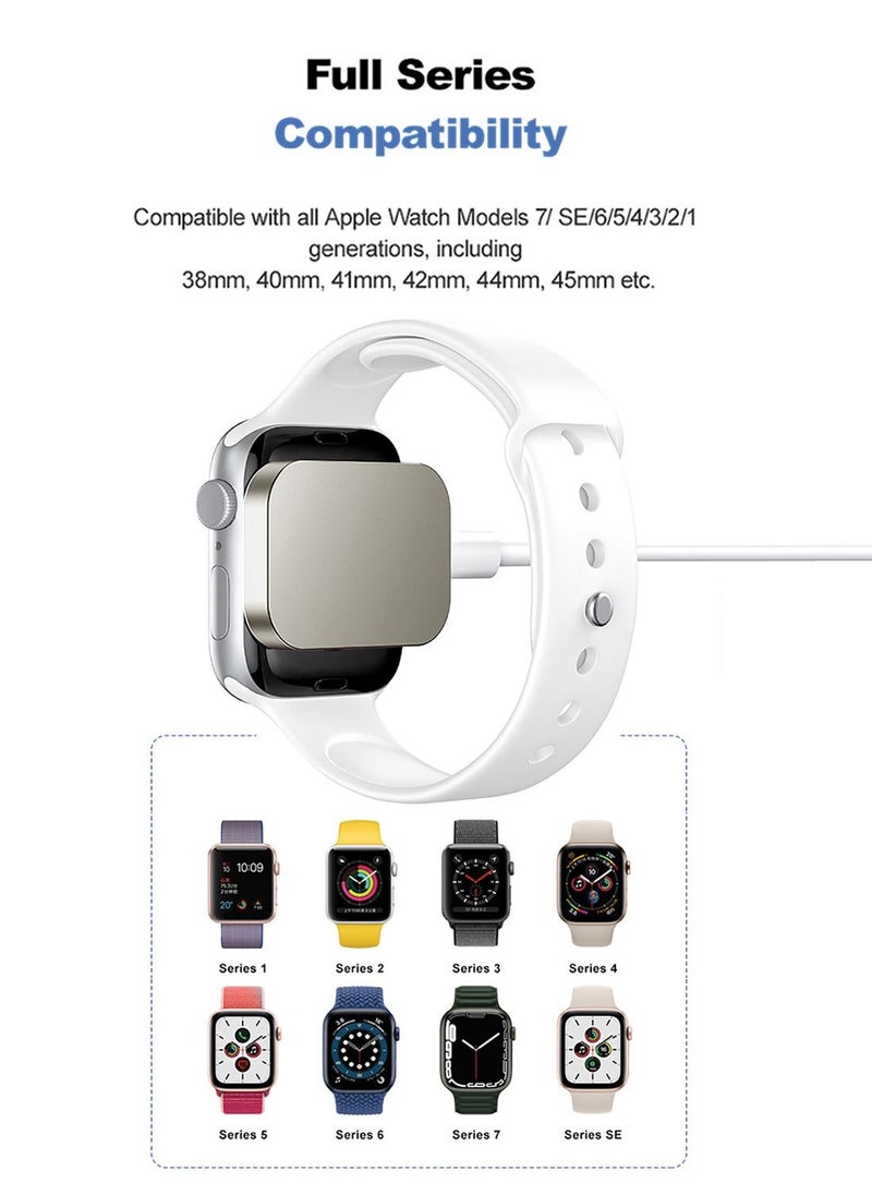 Brave - Brave Portable Mini Size Strong Magnetic Suction Wireless Charger Compatible with all Apple Watch Models 7/ SE/6/5/4/3/2/1 - Image 1