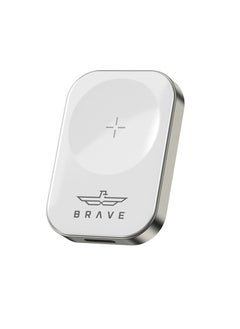 Brave Portable Mini Size Strong Magnetic Suction Wireless Charger Compatible with all Apple Watch Models 7/ SE/6/5/4/3/2/1