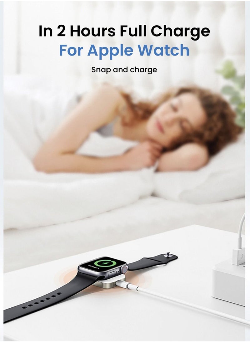 Brave - Brave Portable Mini Size Strong Magnetic Suction Wireless Charger Compatible with all Apple Watch Models 7/ SE/6/5/4/3/2/1 - Image 1