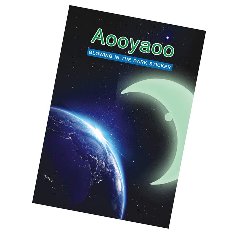 أوياوو ملصقات حائط Aooyaoo Glow In The Dark Stars ثلاثية الأبعاد متوهجة للسقف والشارات الجدارية مثالية لغرفة نوم الأطفال أو هدية عيد ميلاد للحفلات (452 ​​قطعة باللون الأخضر) - Image 4